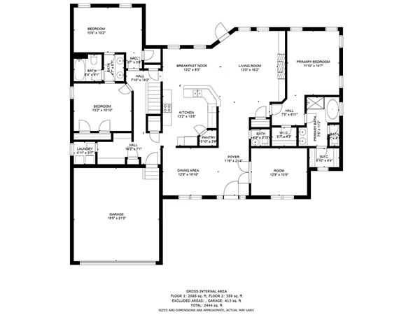 Modern residential floor plan showcased using expert floor plans videography services.