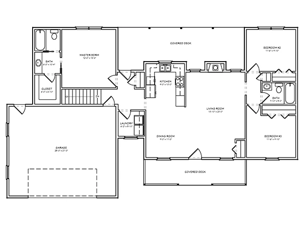 3D house plan overview created using professional floor plans videography services.